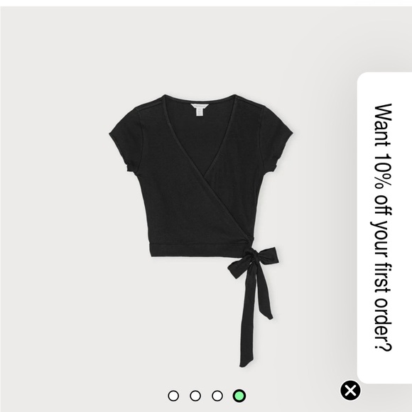 Organic Basics Core Rib Wrap Crop Top - Picture 3 of 6